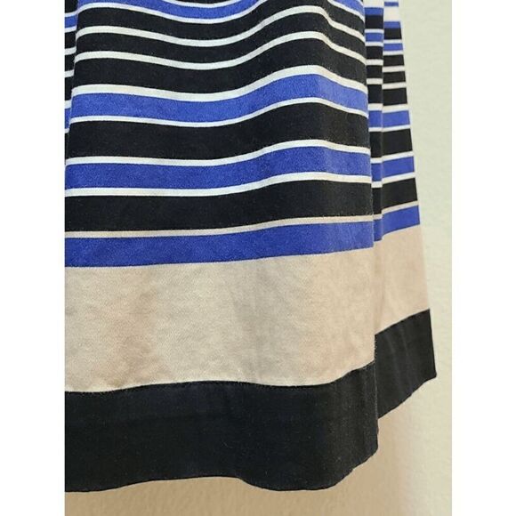 NWT CALVIN KLEIN Retro Striped Cross-back Pleated Dress SIZE S MSRP $134 - Picture 9 of 14